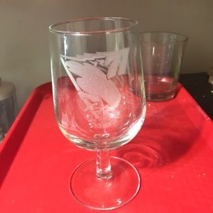 10 vintage wine glasses and one mother of the bride
